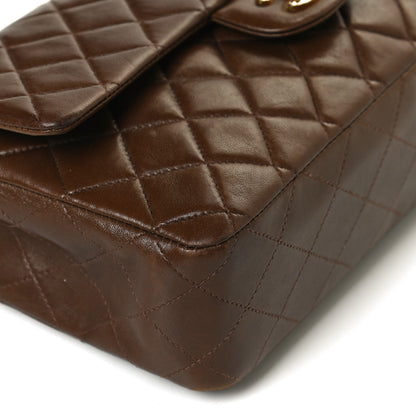 Chanel Lambskin Quilted Medium Double Flap Brown 12 of 13