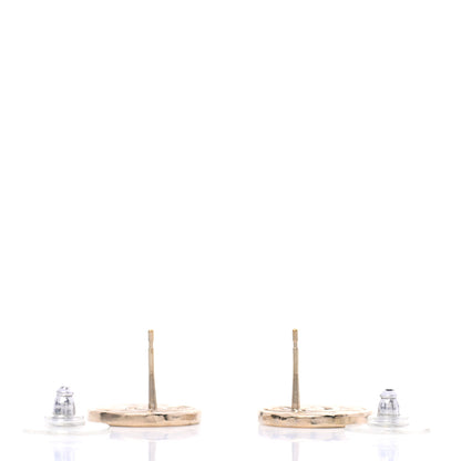 Chanel Metal CC Round Earrings Gold 3 of 5