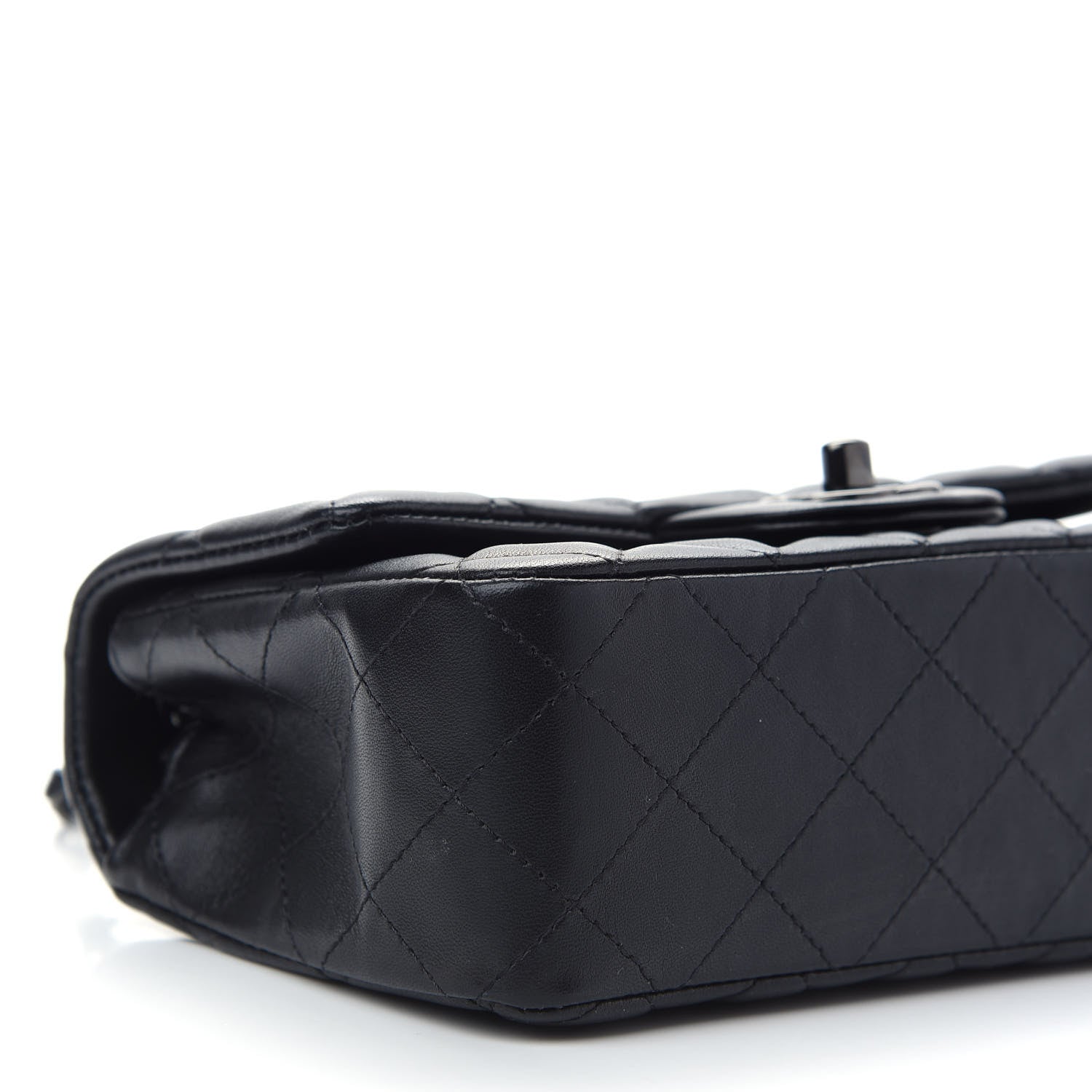 Chanel Lambskin Quilted Mini Rectangular Flap So Black 8 of 9