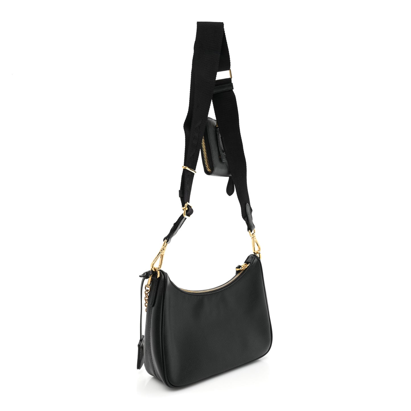Saffiano Lux Re-Edition 2005 Shoulder Bag Black