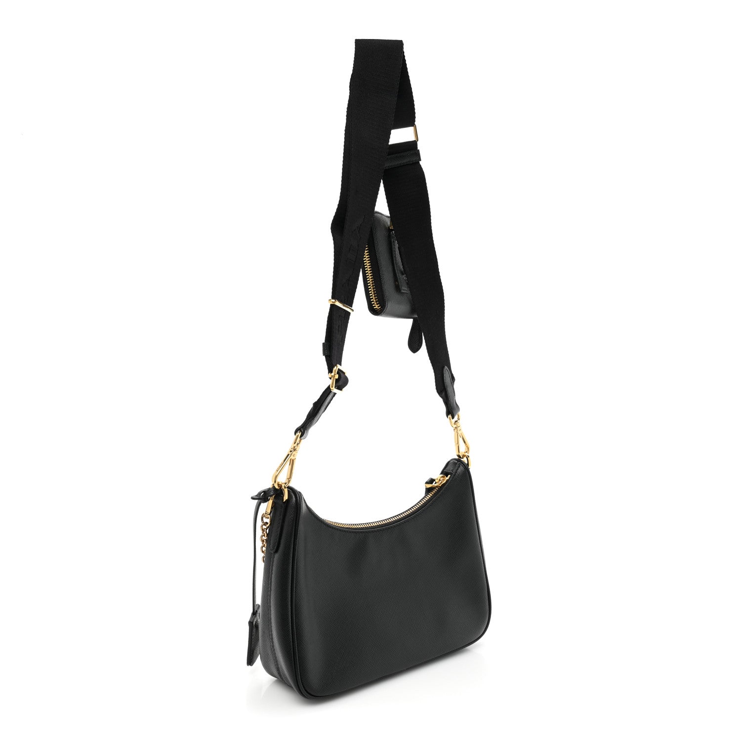 Prada Saffiano Lux Re-Edition 2005 Shoulder Bag Black 4 of 14