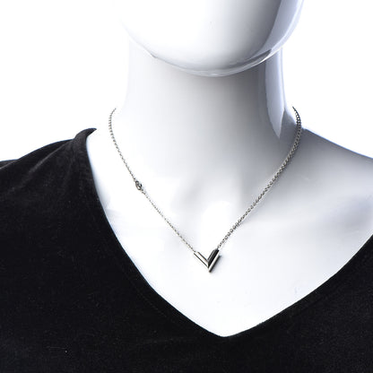 Louis Vuitton Metal Essential V Supple Necklace Silver 2 of 6