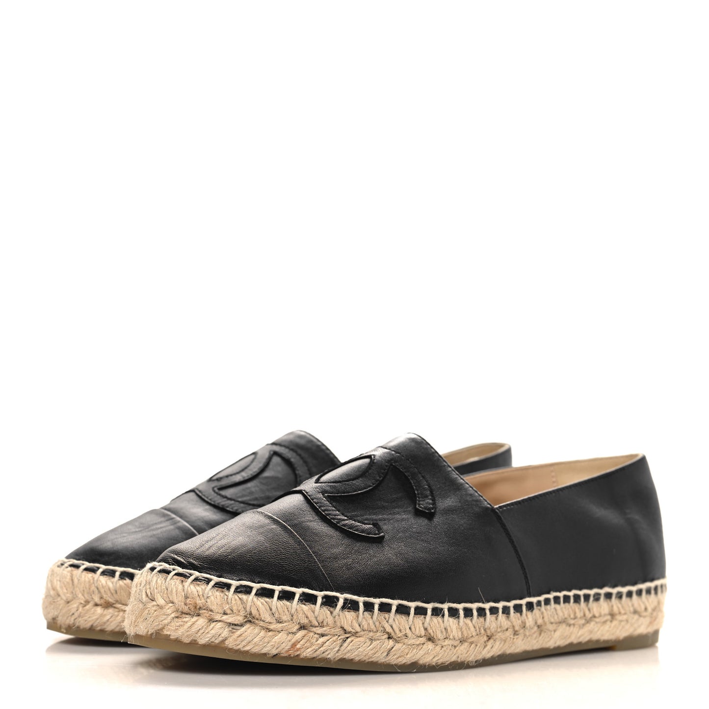 Lambskin CC Espadrilles 38 Black
