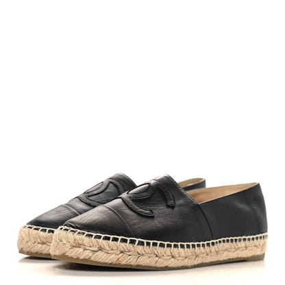 Chanel Lambskin CC Espadrilles 38 Black 4 of 9