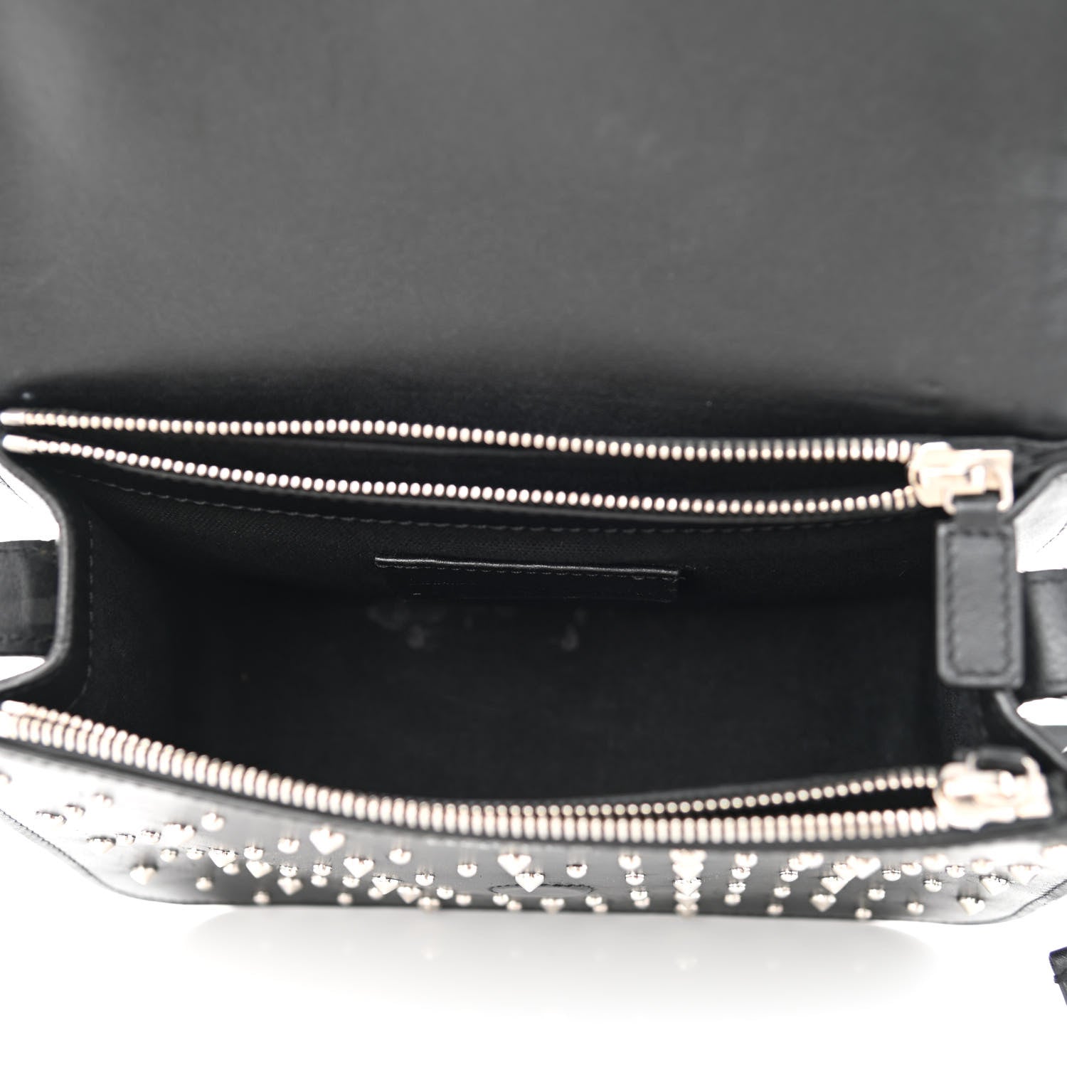 Alexander McQueen Calfskin Studded Small Padlock Crossbody Bag Black 4 of 10