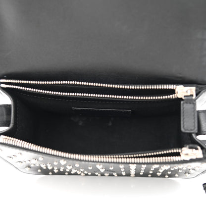 Alexander McQueen Calfskin Studded Small Padlock Crossbody Bag Black 4 of 10