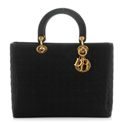 Christian Dior Nylon Cannage Large Lady Dior Black 1 of 10