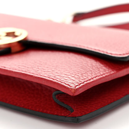 Gucci Dollar Calfskin Interlocking G Chain Wallet Red 9 of 9