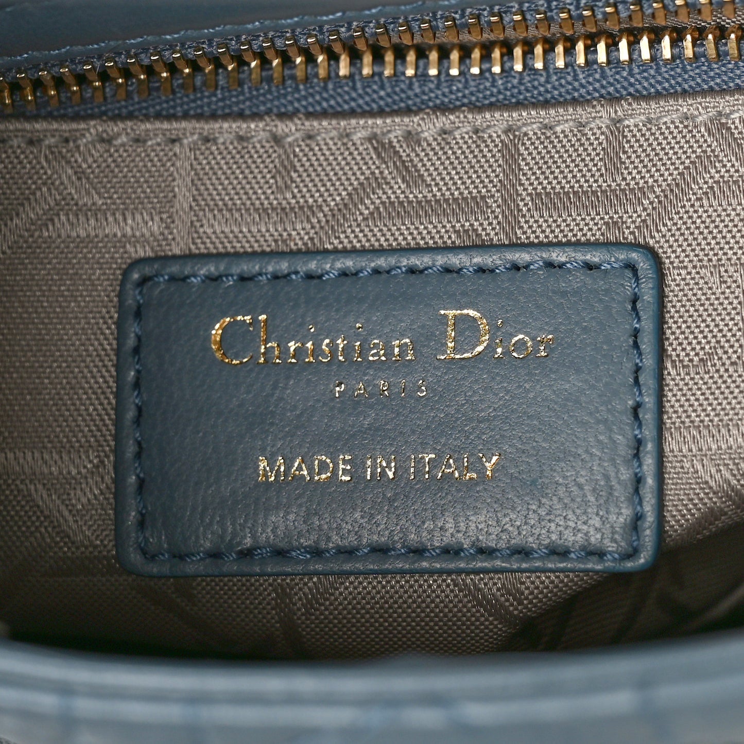 Lambskin Cannage Mini Lady Dior Cloud Blue