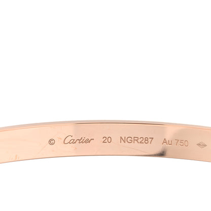 Cartier 18K Pink Gold 1 Diamond LOVE Bracelet 20 4 of 6