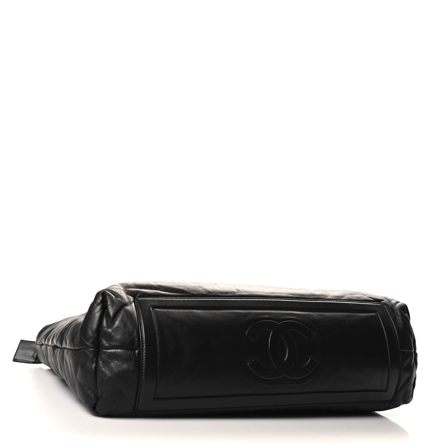 Lambskin COCO Cocoon Medium Zipped Tote Black
