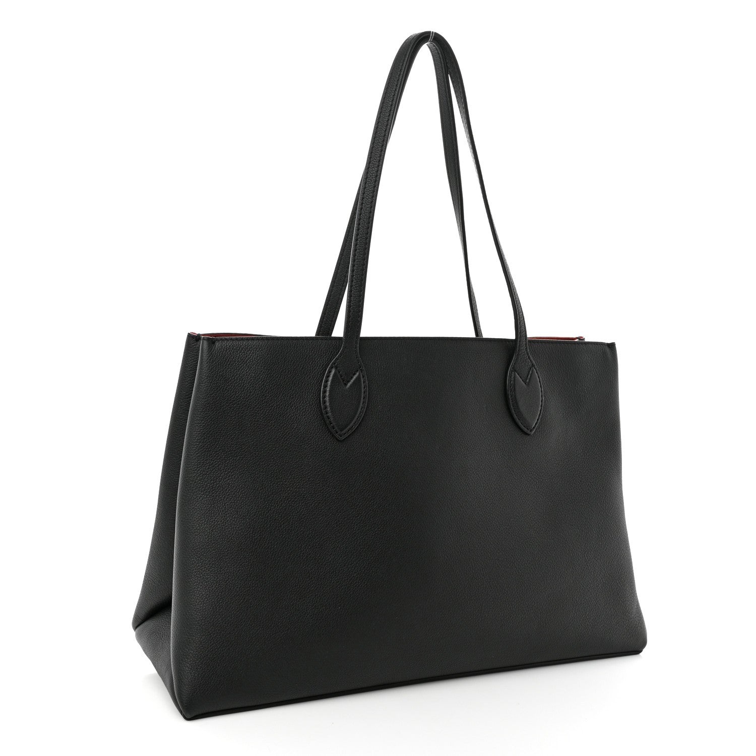 Louis Vuitton Grained Calfskin Lockme Shopper Black 3 of 9