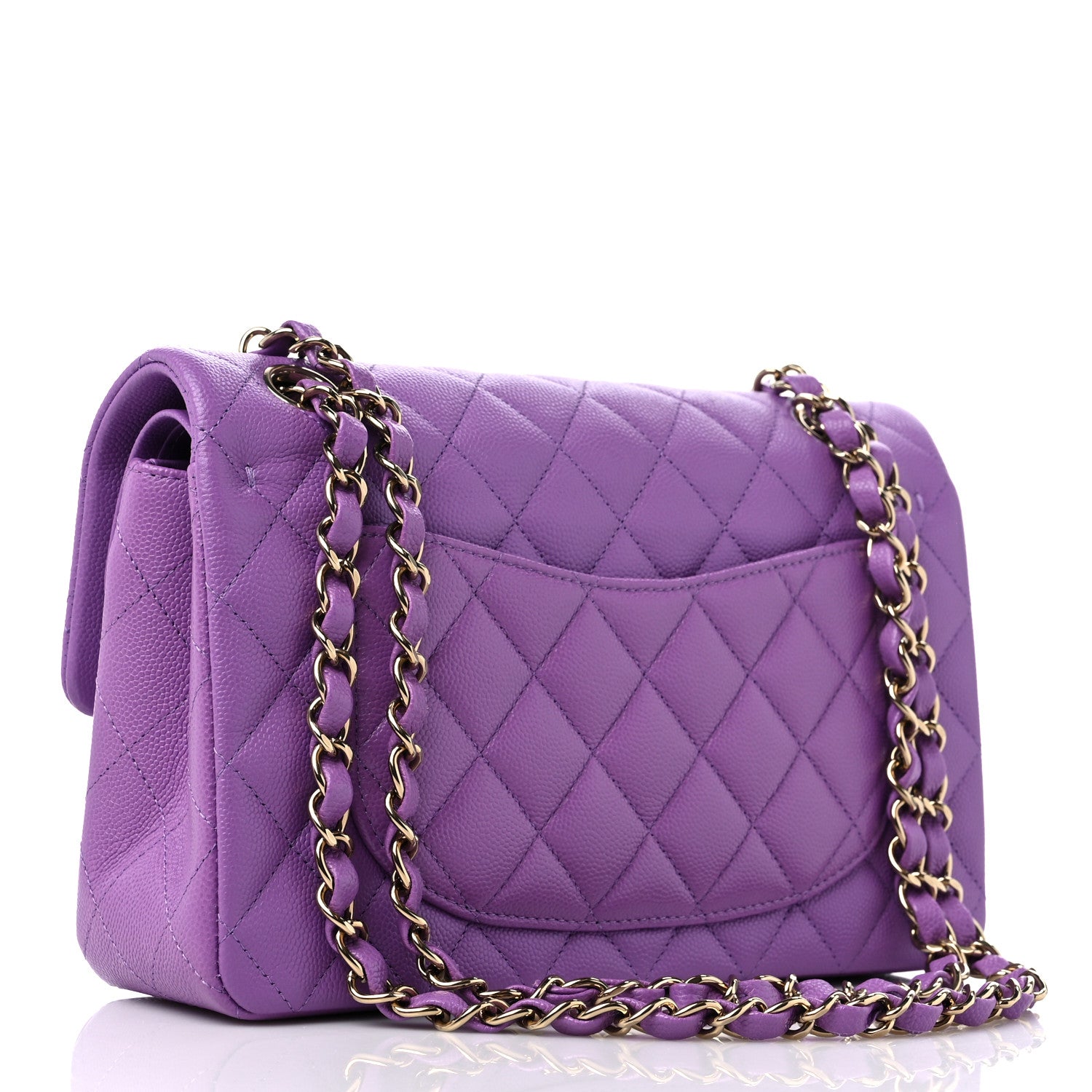 Chanel Lambskin Quilted Small Double Flap Purple 3 of 10