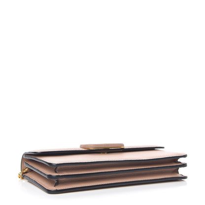 Valentino Garavani Grainy Calfskin Vlogo Wallet On Chain Rose Cannelle 4 of 10