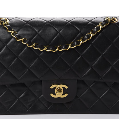 Chanel Lambskin Quilted Medium Double Flap Black 11 of 11