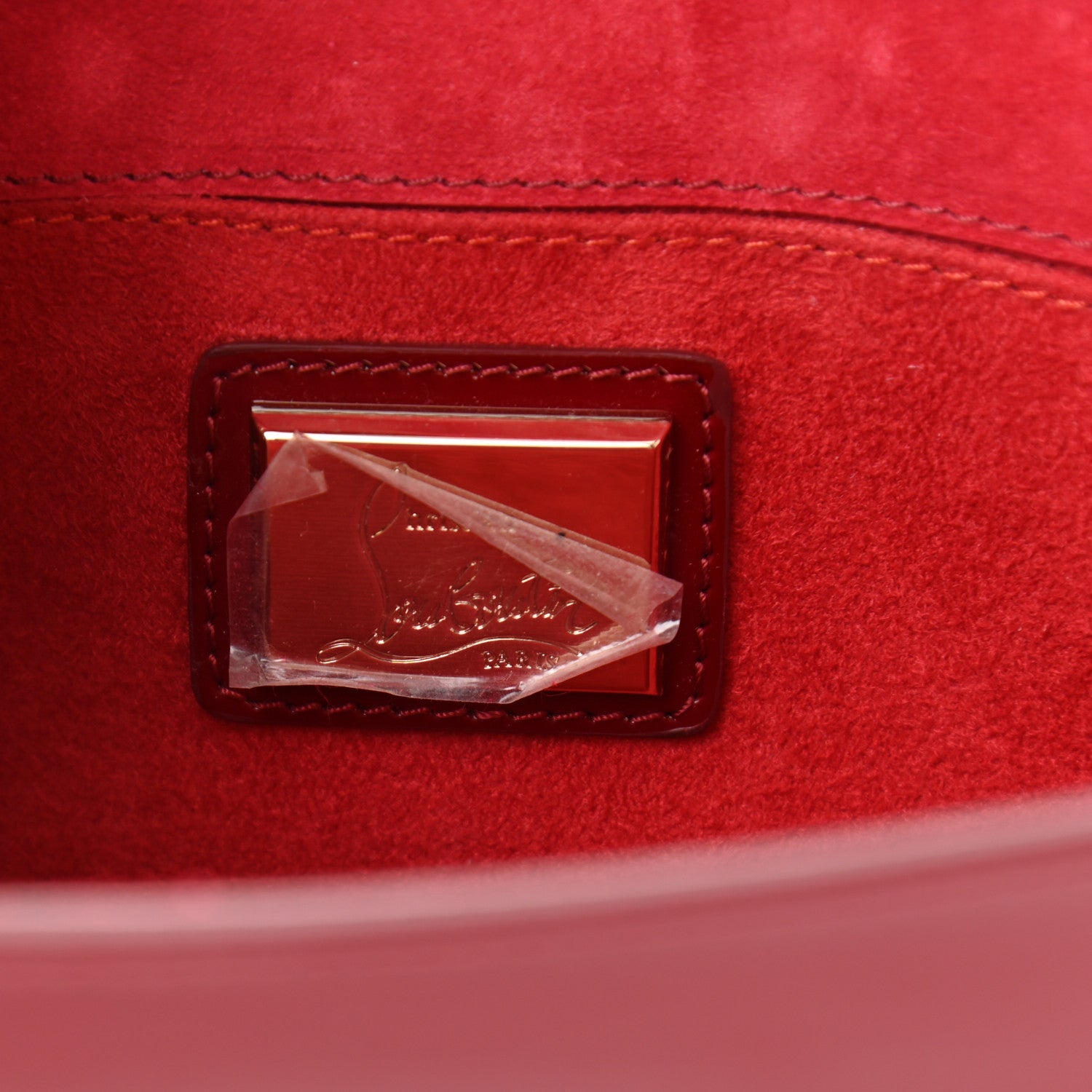Christian Louboutin Patent Vero Dodat Clutch Carmin 5 of 10