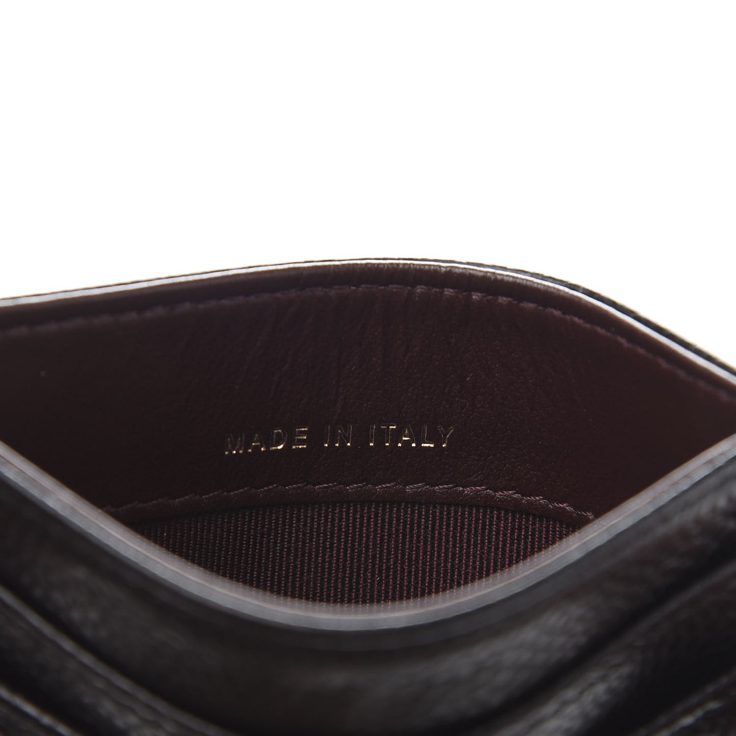 Caviar Quilted Card Holder Black