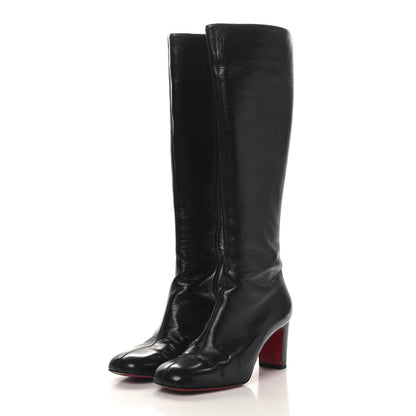 Christian Louboutin Vintage Patent Calfskin Cadrilla Botta 70 Tall Boots 39.5 Black 3 of 8