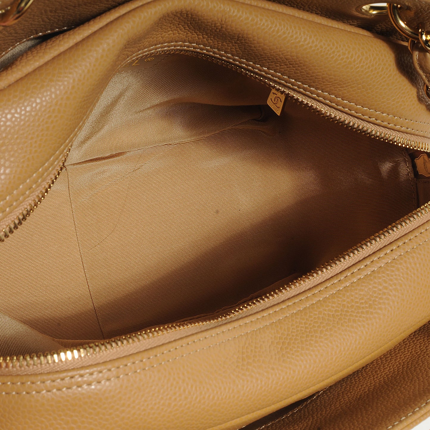 Caviar Quilted Petit Timeless Tote PTT Beige