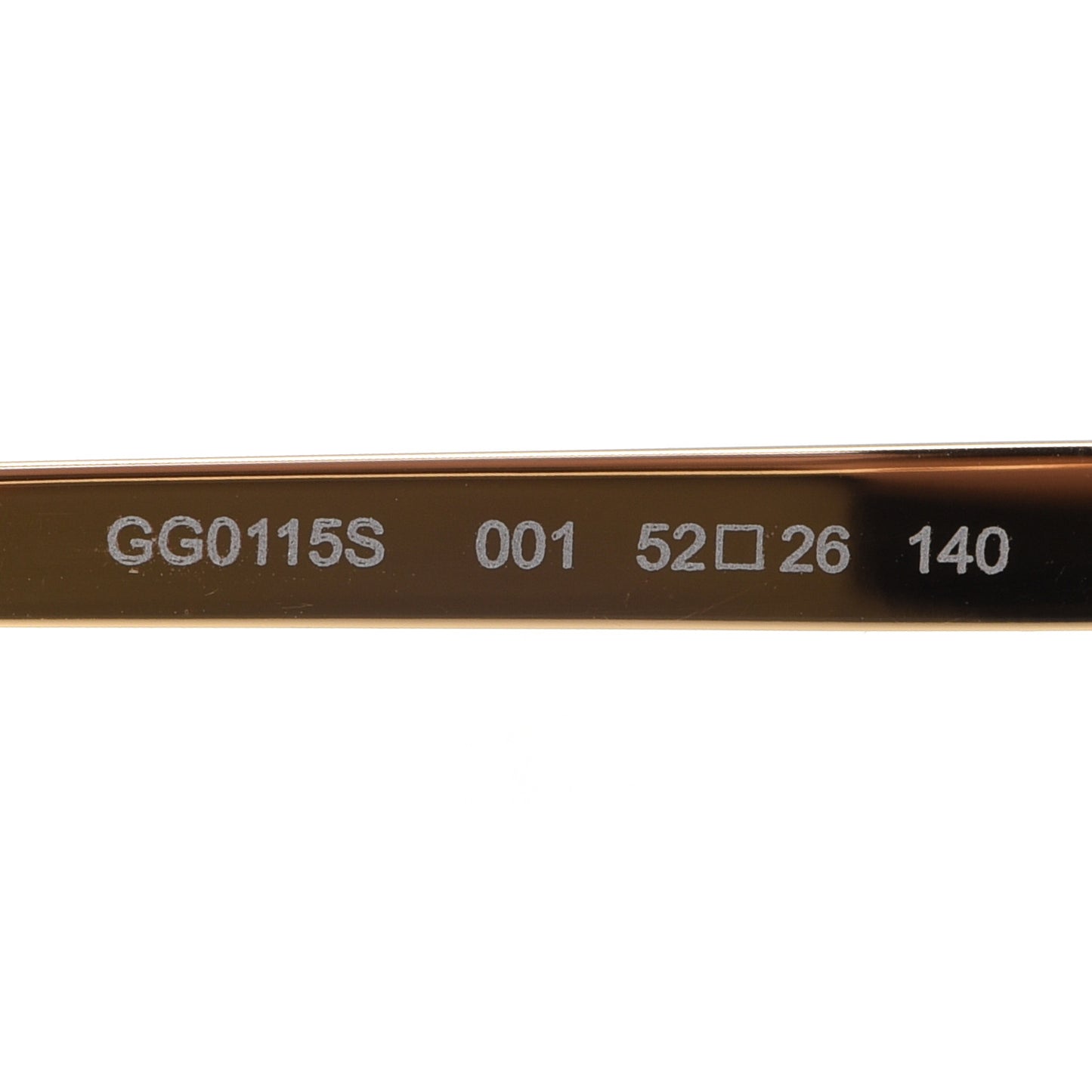 Metal Acetate Crystal Oversize GG0115S Sunglasses Gold