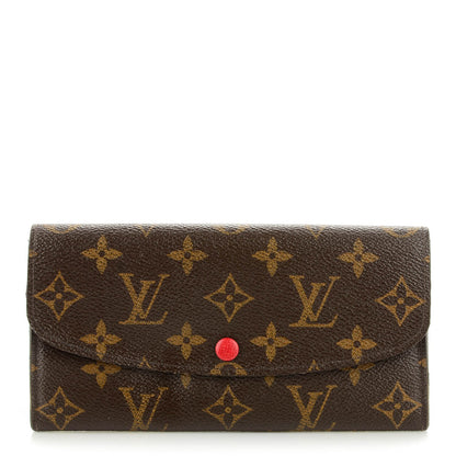Louis Vuitton Monogram Emilie Wallet Red 1 of 7