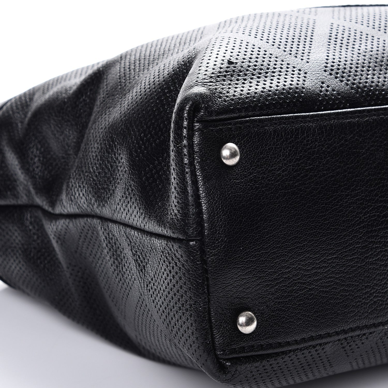 Chanel Goatskin Perforated Large CC Tote Black 8 of 11