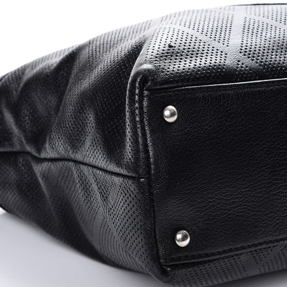 Chanel Goatskin Perforated Large CC Tote Black 8 of 11