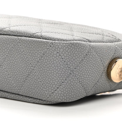 Chanel Caviar Quilted Mini Coco Tassel Camera Case Grey 10 of 12