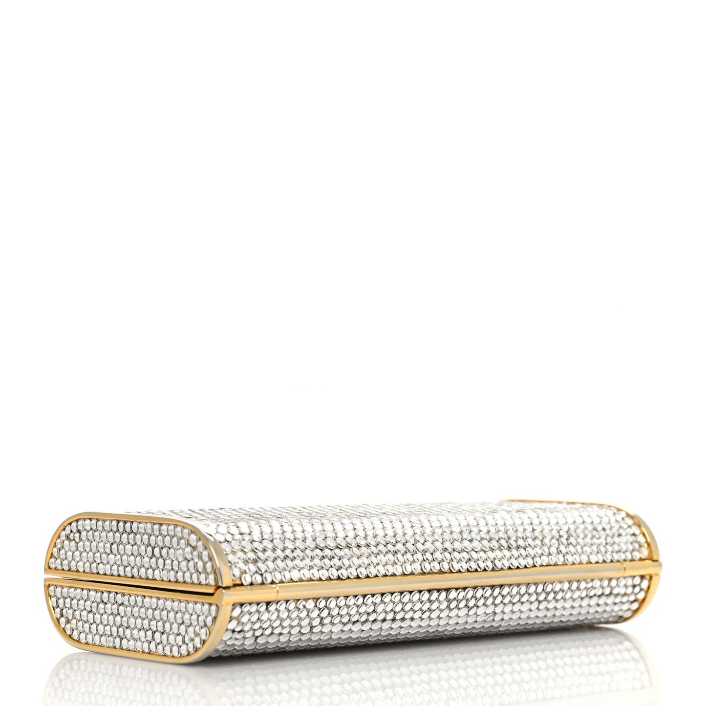 Swarovski Crystal Minaudiere Clutch Gold