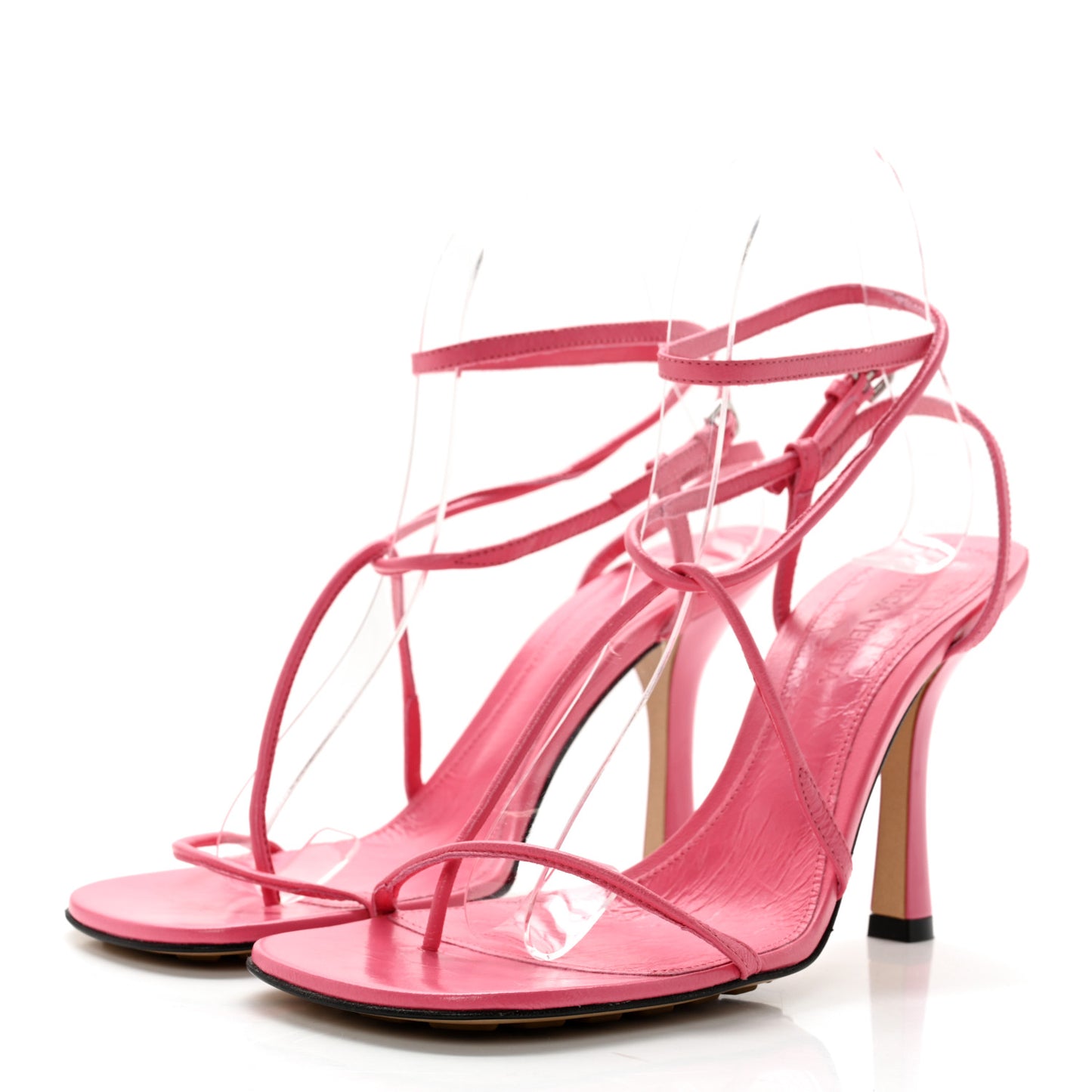 Crush Calfskin The Line 90mm Sandals 36.5 Milkshake