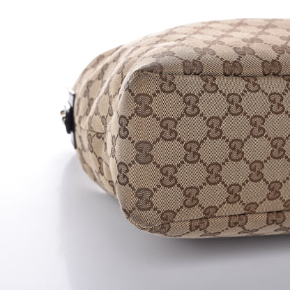 Gucci Monogram Medium Horsebit Chain Hobo Dark Brown 8 of 9