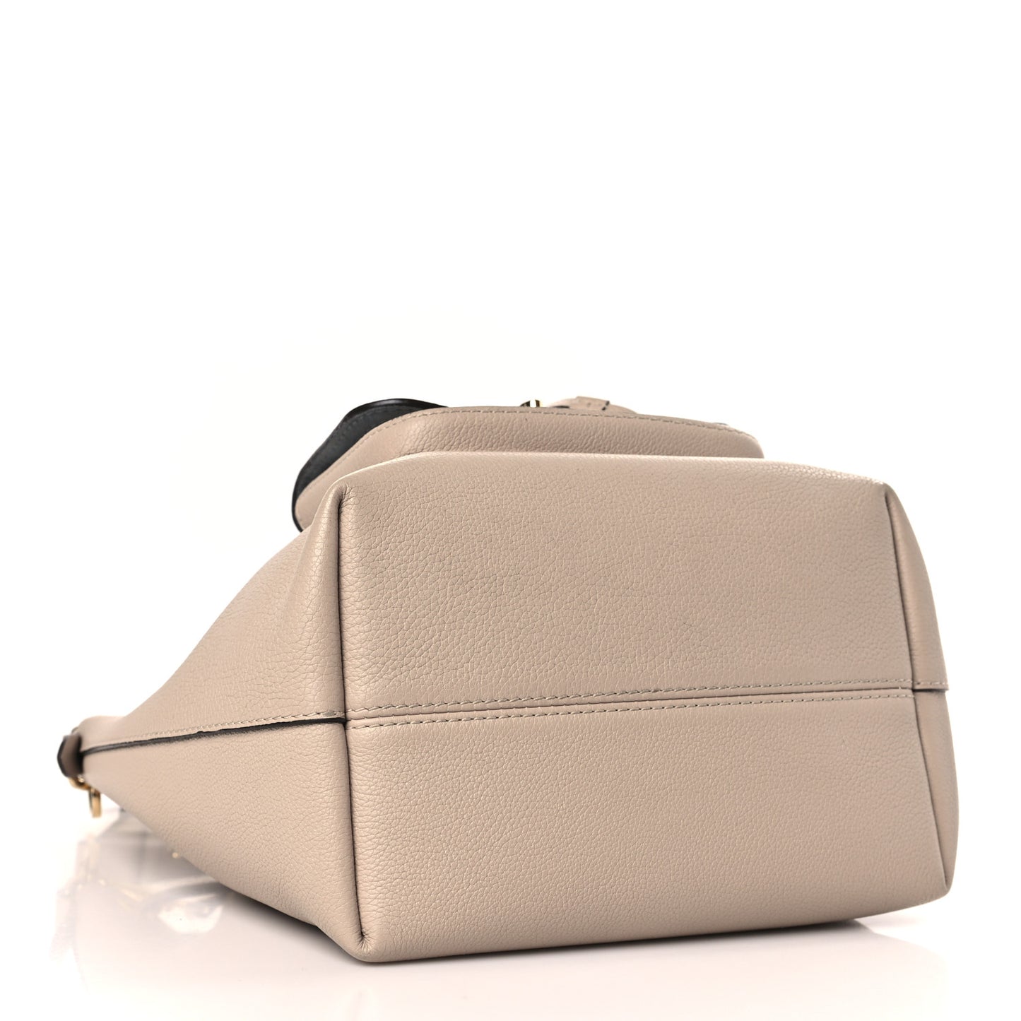 Calfskin Lockme Bucket MM Greige