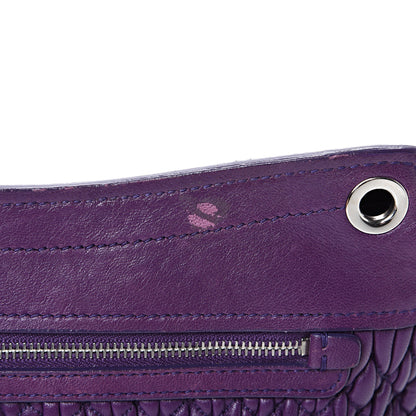 Miu Miu Nappa Matelasse Crystal Flap Clutch Ciclamino 9 of 11