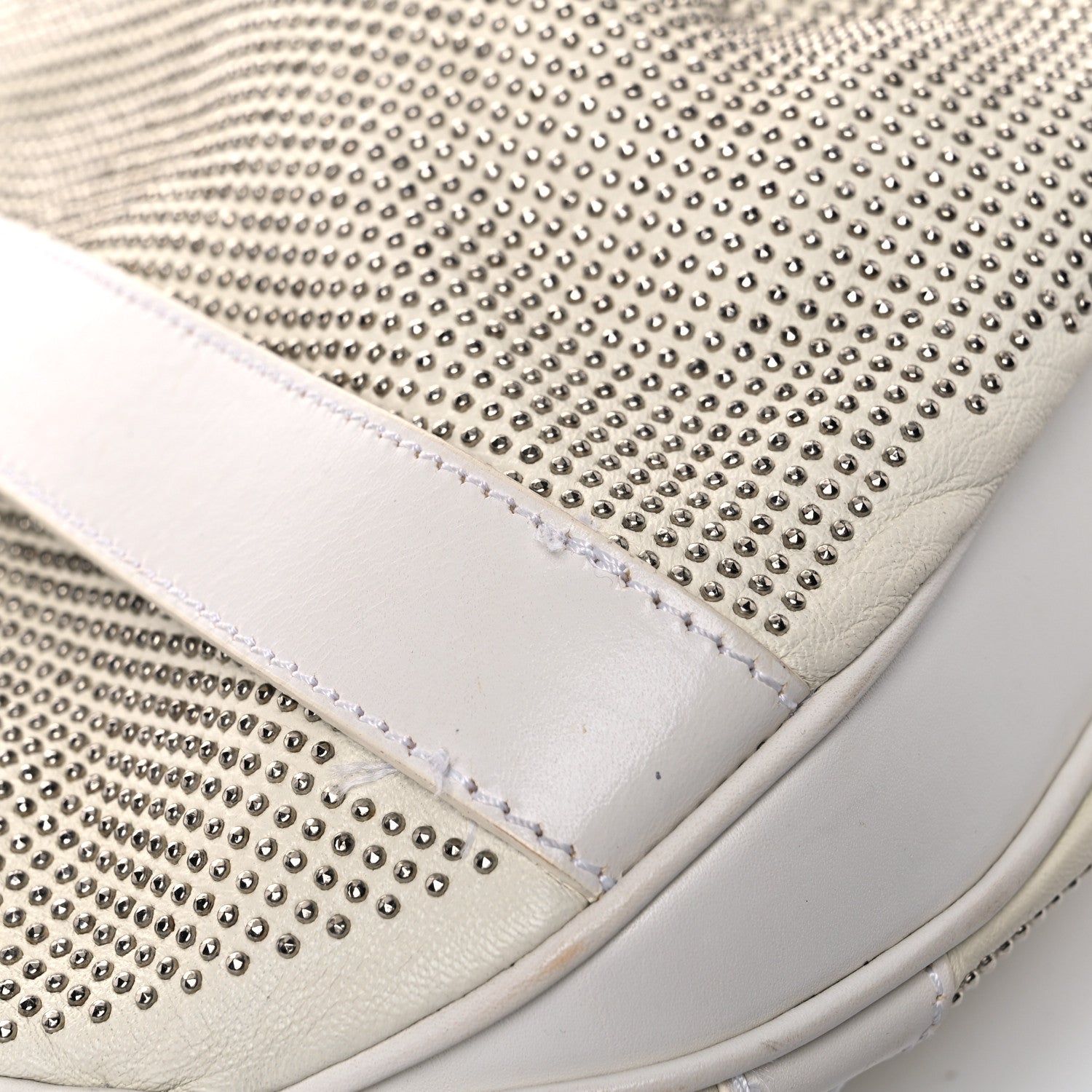 Burberry Calfskin Studded Hobo White 19 of 34