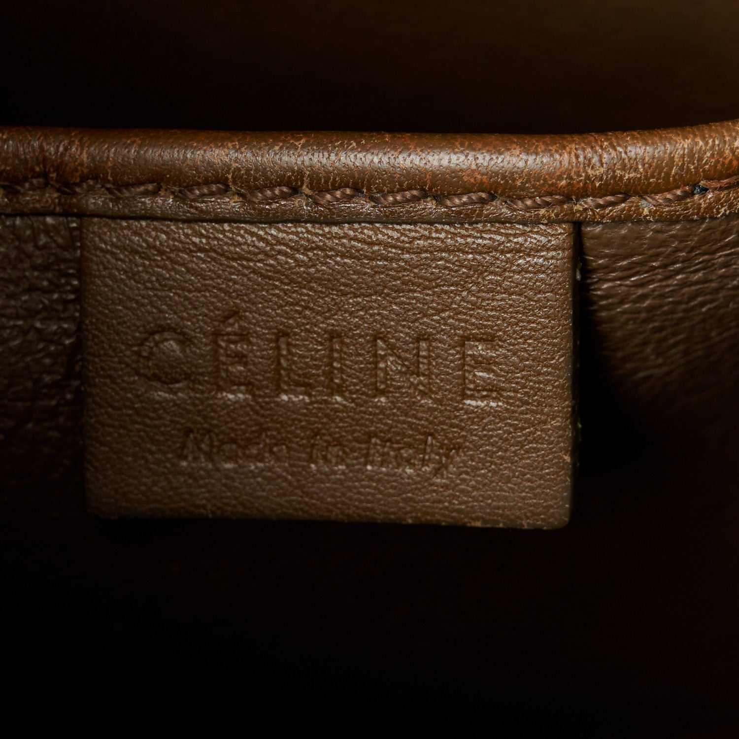 Celine Textured Calfskin Suede Nano Tri-Color Luggage Cream 6 of 11