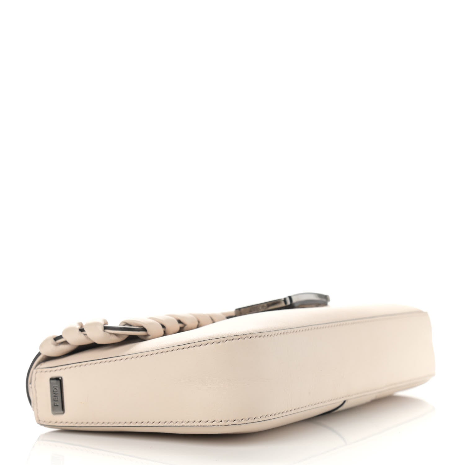 Fendi Vitello Dolce Lace Up Baguette Camelia 3 of 14