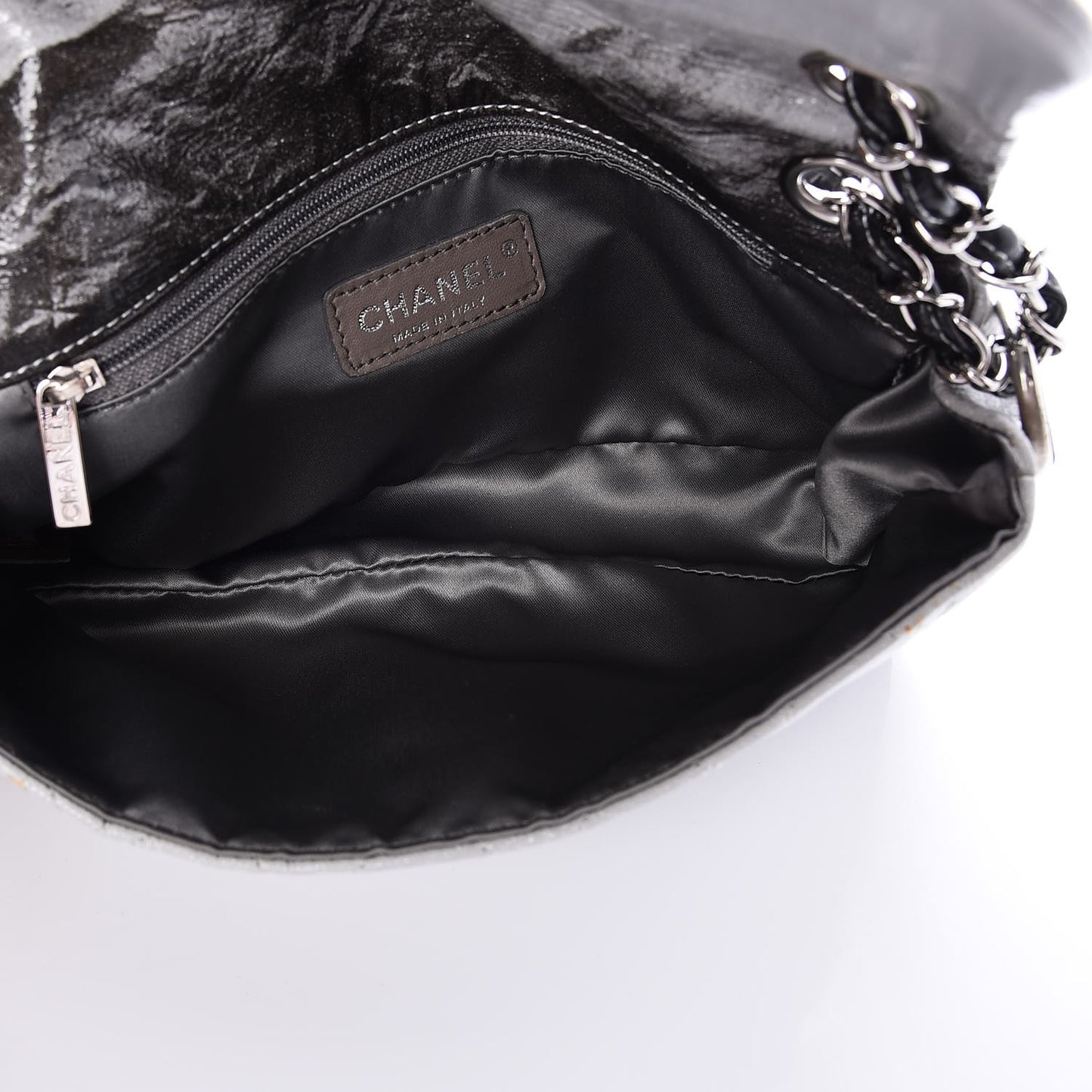 Vinyl Quilted Small Melrose Degrade Flap Black