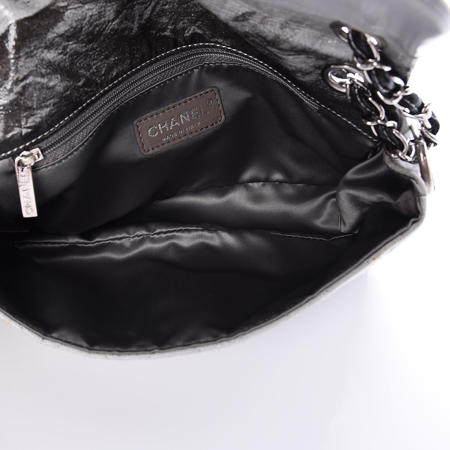 Chanel Vinyl Quilted Small Melrose Degrade Flap Black 6 of 10