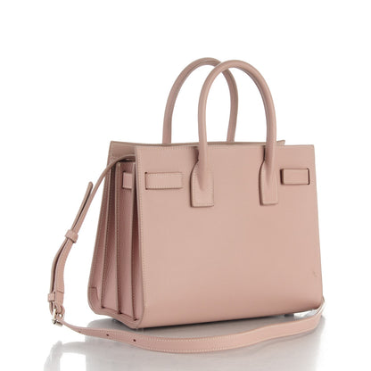 Saint Laurent Grained Calfskin Baby Sac De Jour Antique Rose 3 of 8