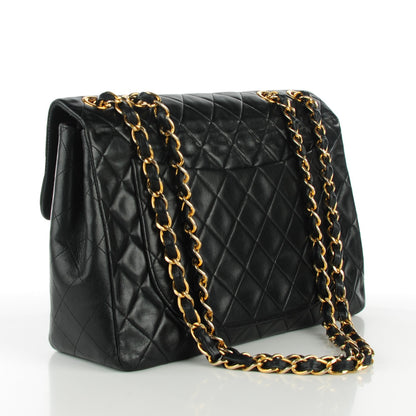 Chanel Lambskin Quilted XL Jumbo Single Flap Black 5 of 10