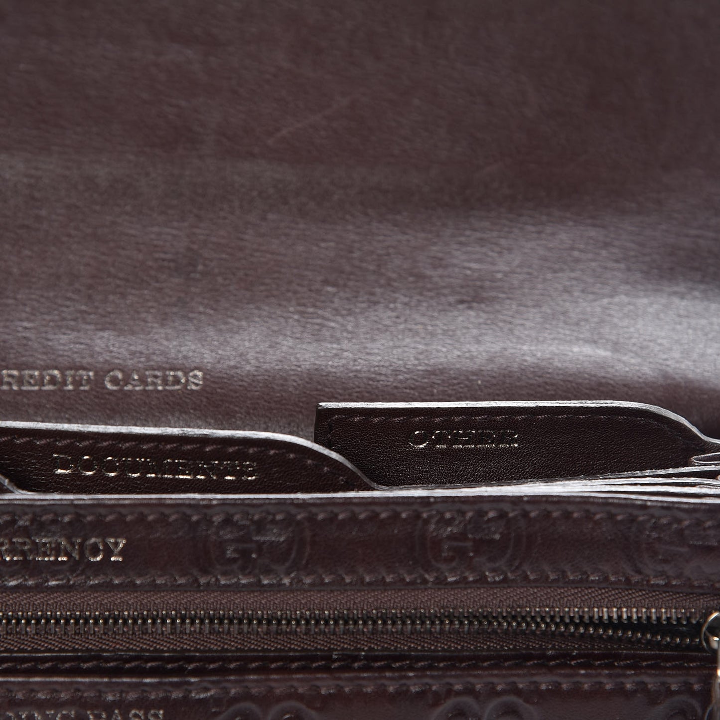 Guccissima Travel Document Case Brown