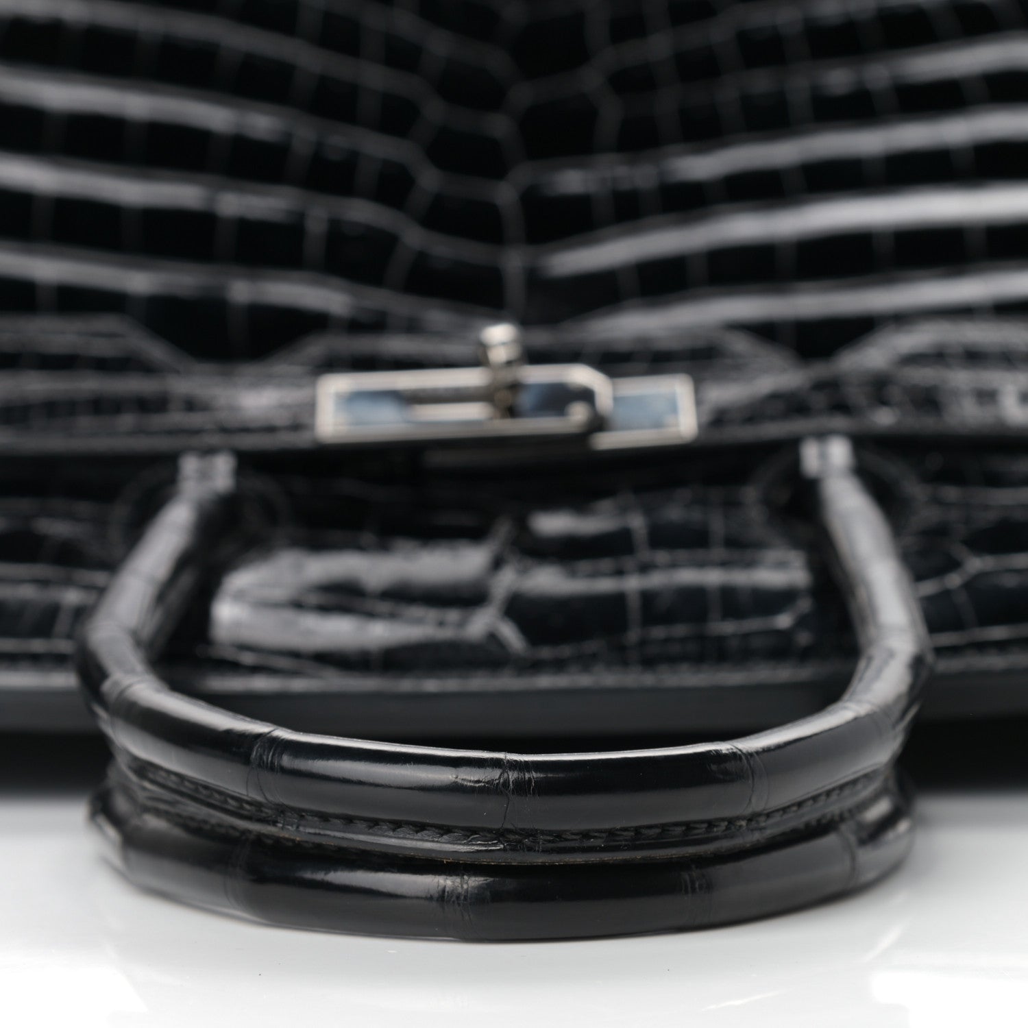 Hermes Shiny Niloticus Crocodile Birkin 35 Black 13 of 37