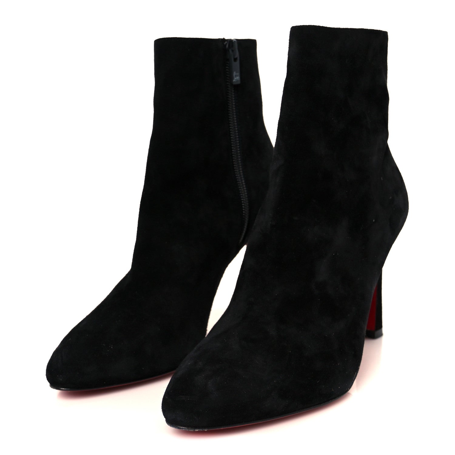 Christian Louboutin Suede Suprabooty 85 Ankle Boots 39.5 Black 4 of 9