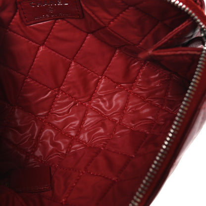 Chanel Lambskin Quilted Pouch Cosmetic Case Red 4 of 8