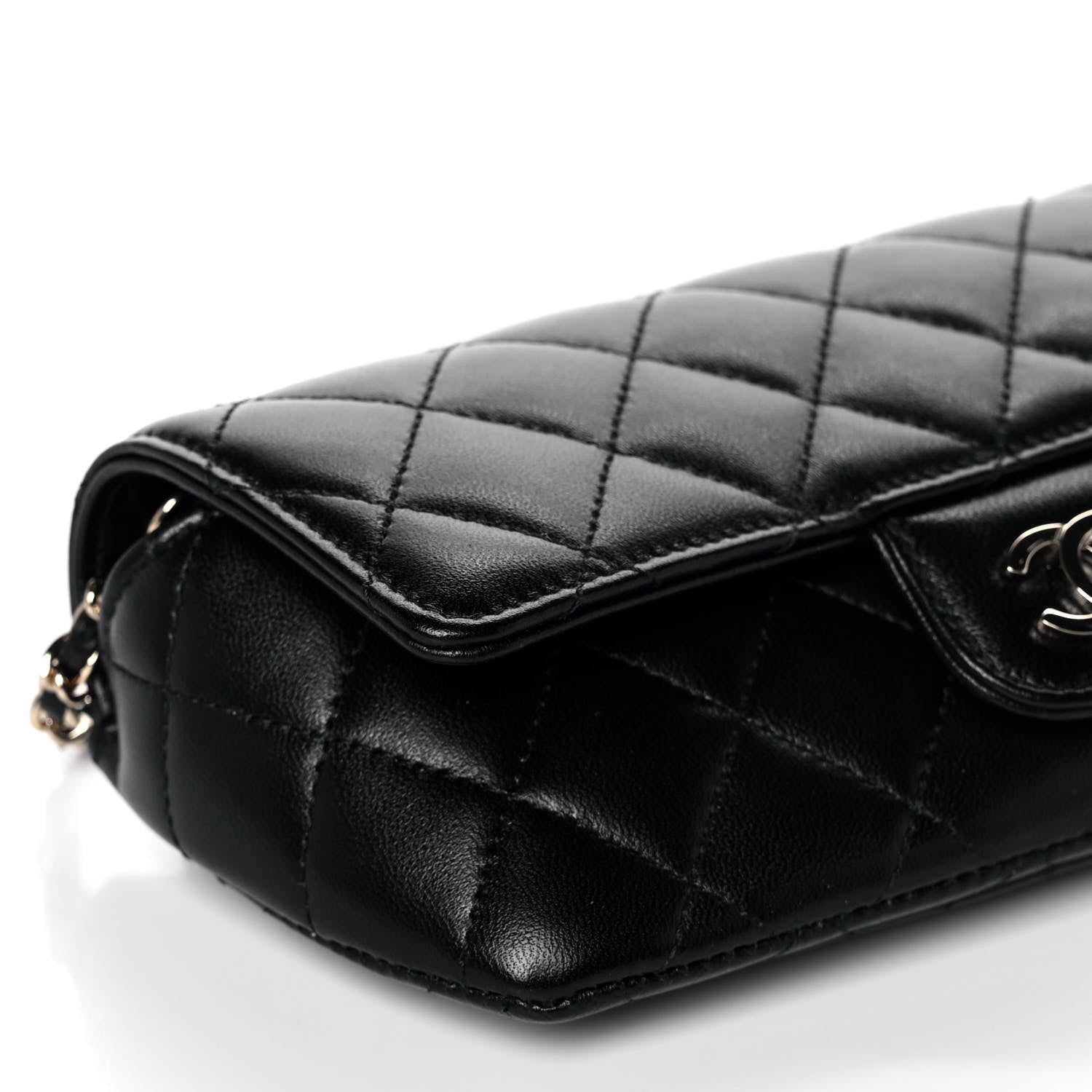 Chanel Lambskin Quilted Glasses Case With Chain Black 10 of 13