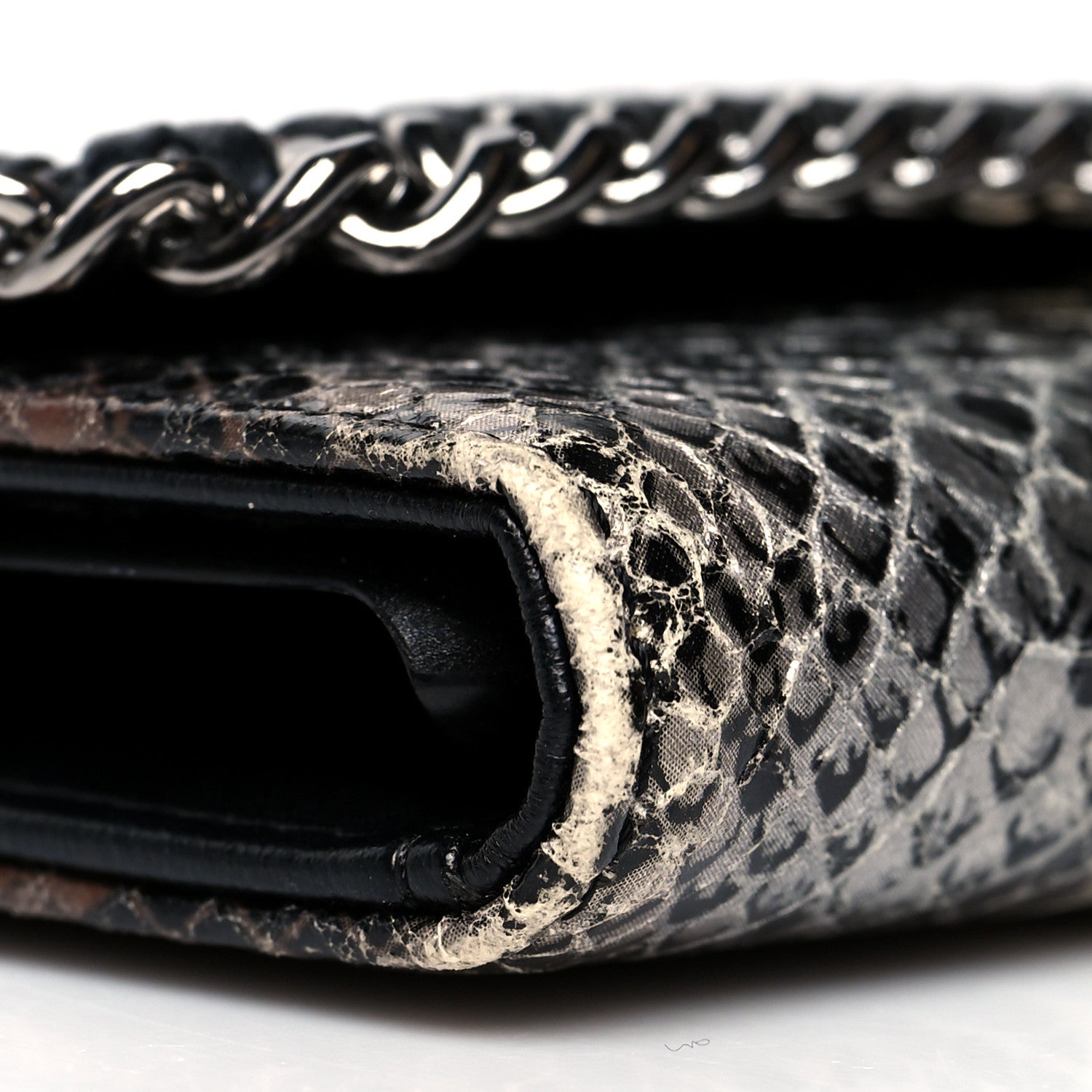 Stella McCartney Snake Embossed Phone Holder Crossbody Black Multicolor 8 of 11