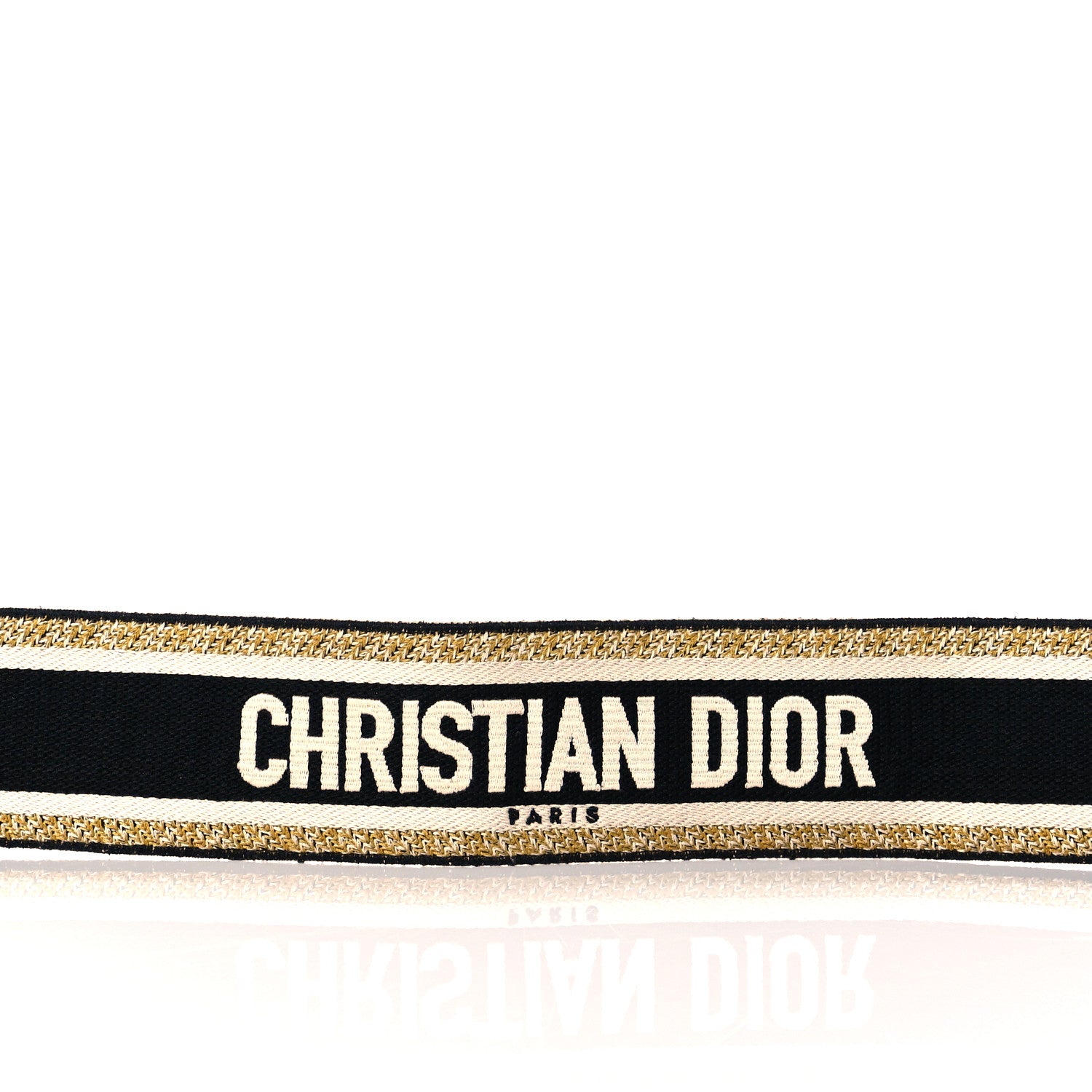 Christian Dior Canvas Embroidered Shoulder Strap Black Yellow 5 of 6