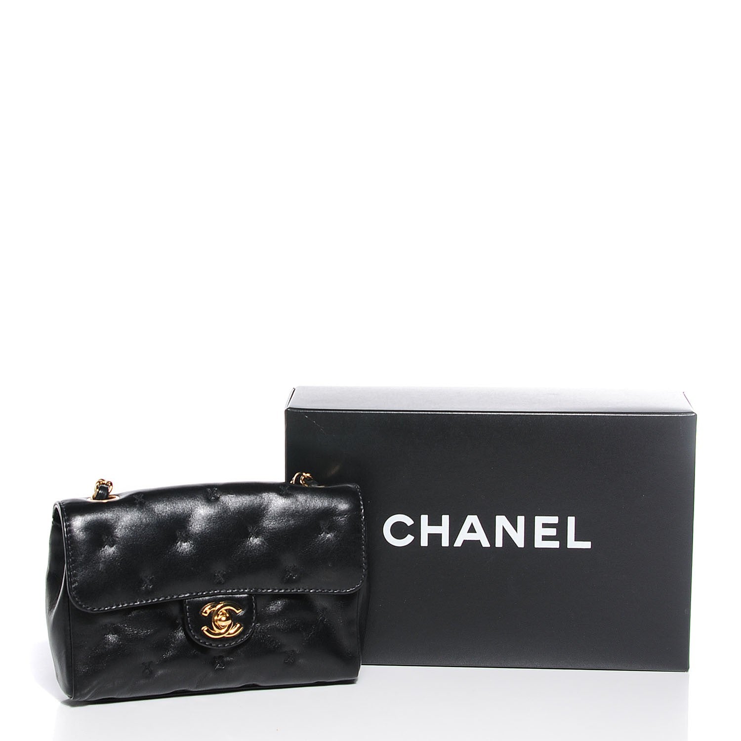 Chanel Lambskin Stitched Mini Flap Black 8 of 8
