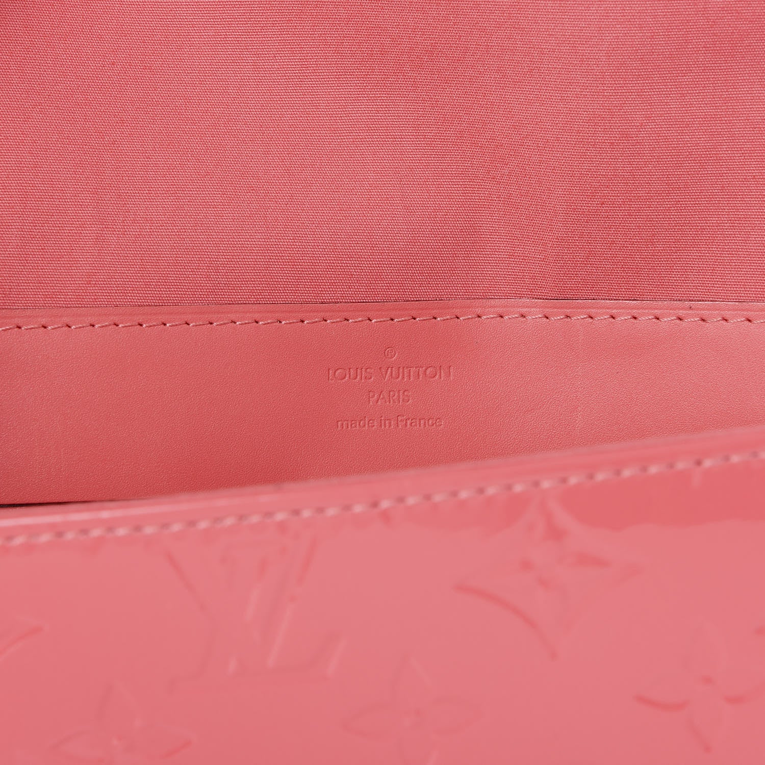 Louis Vuitton Vernis Ana Clutch Rose Litchi 6 of 9