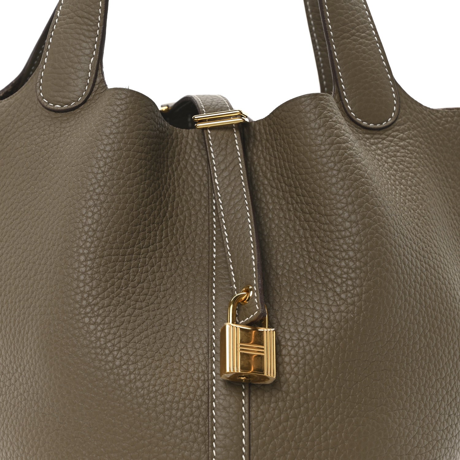 Hermes Taurillon Clemence Picotin Lock 22 MM Etoupe 8 of 10